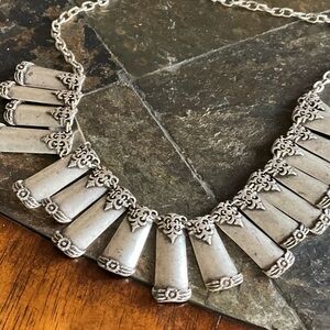 Silver statement necklace